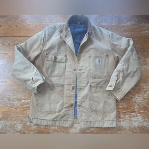 Vintage 70's Carhartt Blanket Lined Chore Jacket Size 40